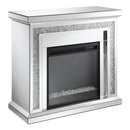  Coaster Furniture Lorelai 991047 Mirrored Freestanding Electric Fireplace - Silver IMAGE 2