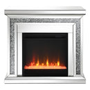  Coaster Furniture Lorelai 991047 Mirrored Freestanding Electric Fireplace - Silver IMAGE 3