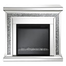  Coaster Furniture Lorelai 991047 Mirrored Freestanding Electric Fireplace - Silver IMAGE 4