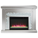  Coaster Furniture Gilmore 991048 Mirrored Freestanding Electric Fireplace - Silver IMAGE 6