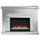  Coaster Furniture Gilmore 991048 Mirrored Freestanding Electric Fireplace - Silver IMAGE 8