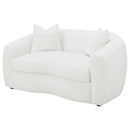  Coaster Furniture Isabella 509872 Faux Sheepskin Upholstered Loveseat - Natural IMAGE 3