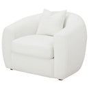  Coaster Furniture Isabella 509873 Faux Sheepskin Upholstered Accent Chair - Natural IMAGE 3
