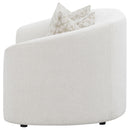  Coaster Furniture Rainn 509172 Boucle Upholstered Sloped Arm Loveseat - Latte IMAGE 4