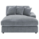  Coaster Furniture Blaine 509900 Upholstered Reversible Chaise Sectional Sofa - Fog IMAGE 11
