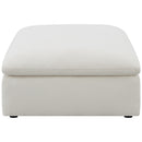  Coaster Furniture Hobson 551453 Square Upholstered Ottoman - Ivory IMAGE 1