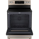  GE 30-inch Freestanding Electric Range with True European Convection Technology JCB840ETES IMAGE 2