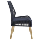  Coaster Furniture Nakia 110034 Woven Rope Dining Side Chairs - Dark Navy IMAGE 7