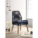  Coaster Furniture Nakia 110034 Woven Rope Dining Side Chairs - Dark Navy IMAGE 8