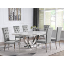  Coaster Furniture Kerwin 111103 Velvet Upholstered Dining Side Chair - Grey IMAGE 10