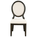  Coaster Furniture Twyla 115102 Oval Back Dining Side Chair - Dark Cocoa IMAGE 2