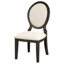  Coaster Furniture Twyla 115102 Oval Back Dining Side Chair - Dark Cocoa IMAGE 3