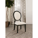  Coaster Furniture Twyla 115102 Oval Back Dining Side Chair - Dark Cocoa IMAGE 8