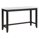 Coaster Furniture Toby 115528 60-inch Marble Counter Dining Table - Rustic Espresso IMAGE 1
