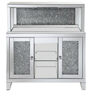  Coaster Furniture Yvaine 115585 2-door Mirrored Acrylic Home Bar Wine Cabinet - Silver IMAGE 4
