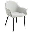  Coaster Furniture Emma 115592 Fabric Upholstered Dining Arm Chair - Fog Grey IMAGE 1