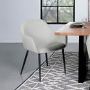  Coaster Furniture Emma 115592 Fabric Upholstered Dining Arm Chair - Fog Grey IMAGE 2