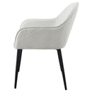  Coaster Furniture Emma 115592 Fabric Upholstered Dining Arm Chair - Fog Grey IMAGE 5
