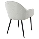  Coaster Furniture Emma 115592 Fabric Upholstered Dining Arm Chair - Fog Grey IMAGE 7