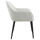  Coaster Furniture Emma 115592 Fabric Upholstered Dining Arm Chair - Fog Grey IMAGE 8
