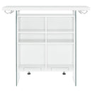  Coaster Furniture Acosta 182632 Freestanding Home Bar Wine Cabinet - White High Gloss IMAGE 6