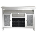  Coaster Furniture Melinda 183627 2-door LED Mirrored Wine Storage Bar Cabinet - Silver IMAGE 4