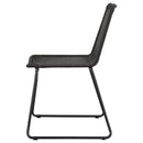  Coaster Furniture Dacy 192032 Faux Rattan Metal Dining Side Chair - Brown IMAGE 4