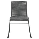  Coaster Furniture Jerome 192062 Woven Rope Stackable Side Chair - Charcoal IMAGE 2