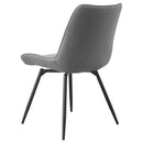  Coaster Furniture Diggs 193312 Upholstered Swivel Dining Side Chair - Grey IMAGE 5
