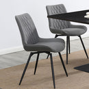  Coaster Furniture Diggs 193312 Upholstered Swivel Dining Side Chair - Grey IMAGE 9