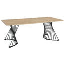  Coaster Furniture Altus 193531 80-inch Composite Wood Dining Table - Natural Oak IMAGE 5