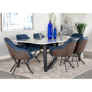  Coaster Furniture Mayer 193781 Rectangular 87-inch Faux Marble Dining Table - White IMAGE 2