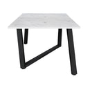  Coaster Furniture Mayer 193781 Rectangular 87-inch Faux Marble Dining Table - White IMAGE 4