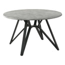  Coaster Furniture Neil 193801 Round 50-inch SmartTop Dining Table - Gunmetal IMAGE 1