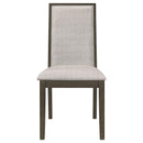  Coaster Furniture Kelly 107962 Upholstered Dining Side Chair - Dark Grey IMAGE 3