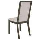  Coaster Furniture Kelly 107962 Upholstered Dining Side Chair - Dark Grey IMAGE 4