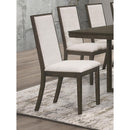  Coaster Furniture Kelly 107962 Upholstered Dining Side Chair - Dark Grey IMAGE 6