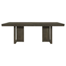  Coaster Furniture Kelly 107961 Rectangular 87-inch Wood Dining Table - Dark Grey IMAGE 3