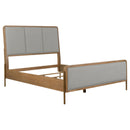  Coaster Furniture Arini 224301KE Upholstered Eastern King Panel Bed - Sand Wash and Grey IMAGE 1