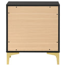  Coaster Furniture Kendall 224452 2-Drawer Nightstand - Black IMAGE 6