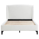  Coaster Furniture Mosby 306020Q Upholstered Queen Wingback Bed - Snow IMAGE 3