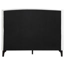  Coaster Furniture Mosby 306020Q Upholstered Queen Wingback Bed - Snow IMAGE 7
