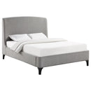  Coaster Furniture Mosby 306021KE Upholstered Eastern King Wingback Bed - Grey IMAGE 2