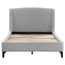  Coaster Furniture Mosby 306021KE Upholstered Eastern King Wingback Bed - Grey IMAGE 3