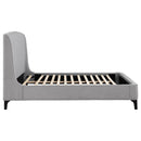 Coaster Furniture Mosby 306021Q Upholstered Queen Wingback Bed - Grey IMAGE 9