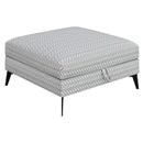  Coaster Furniture Clint 509807 Square Upholstered Tufted Storage - Ottoman Aloe IMAGE 1
