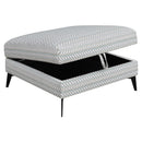  Coaster Furniture Clint 509807 Square Upholstered Tufted Storage - Ottoman Aloe IMAGE 3