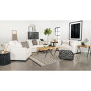  Coaster Furniture Ashlyn 509893 Upholstered Sloped Arm Accent Chair - White IMAGE 2
