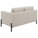  Coaster Furniture Tilly 509902 Upholstered Track Arm Loveseat - Oatmeal IMAGE 6