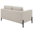  Coaster Furniture Tilly 509902 Upholstered Track Arm Loveseat - Oatmeal IMAGE 7